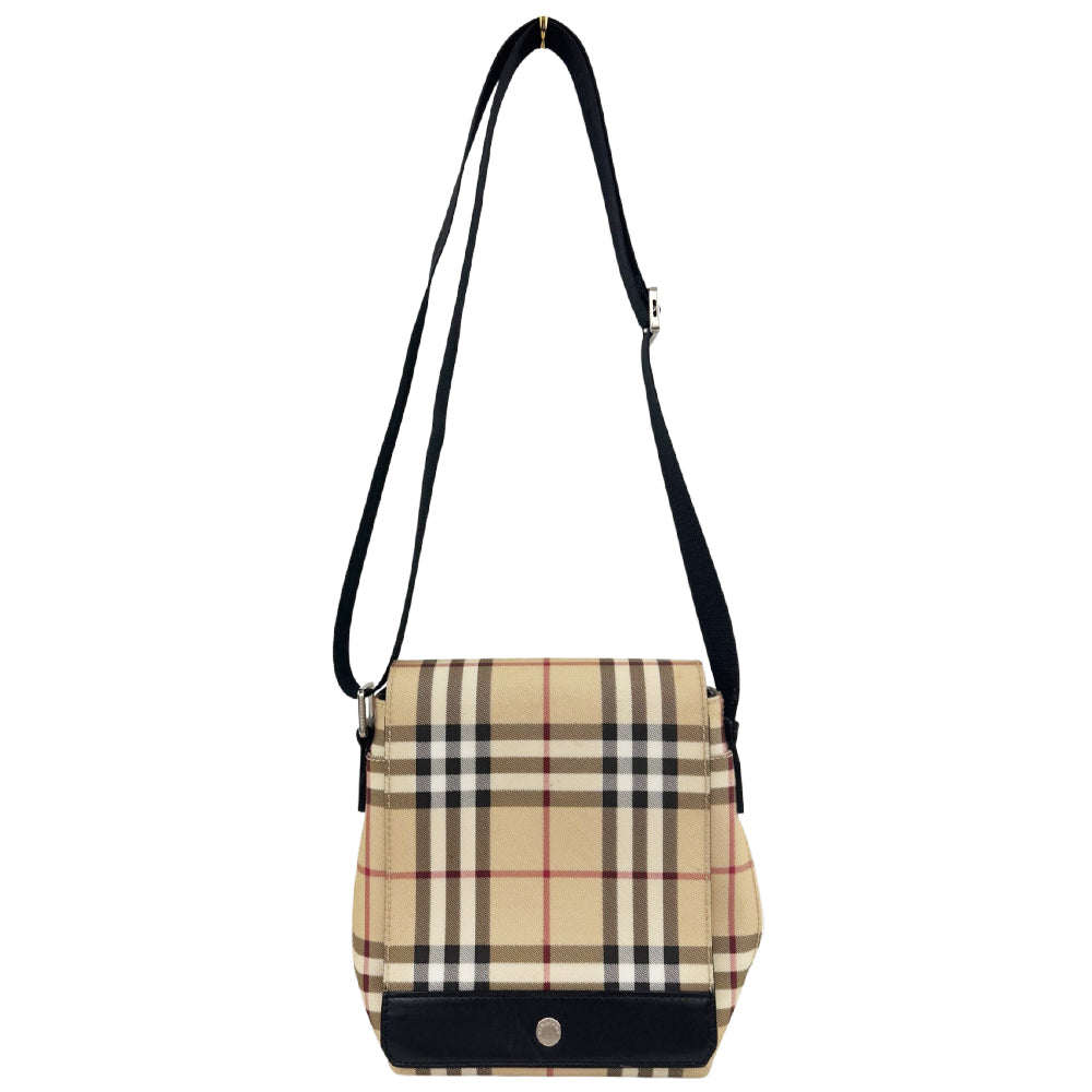 BURBERRY Nova Check Flap Shoulder Bag LHQ2219
