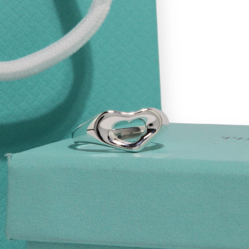 TIFFANY & Co. Open Heart Ring Silver LHQ222