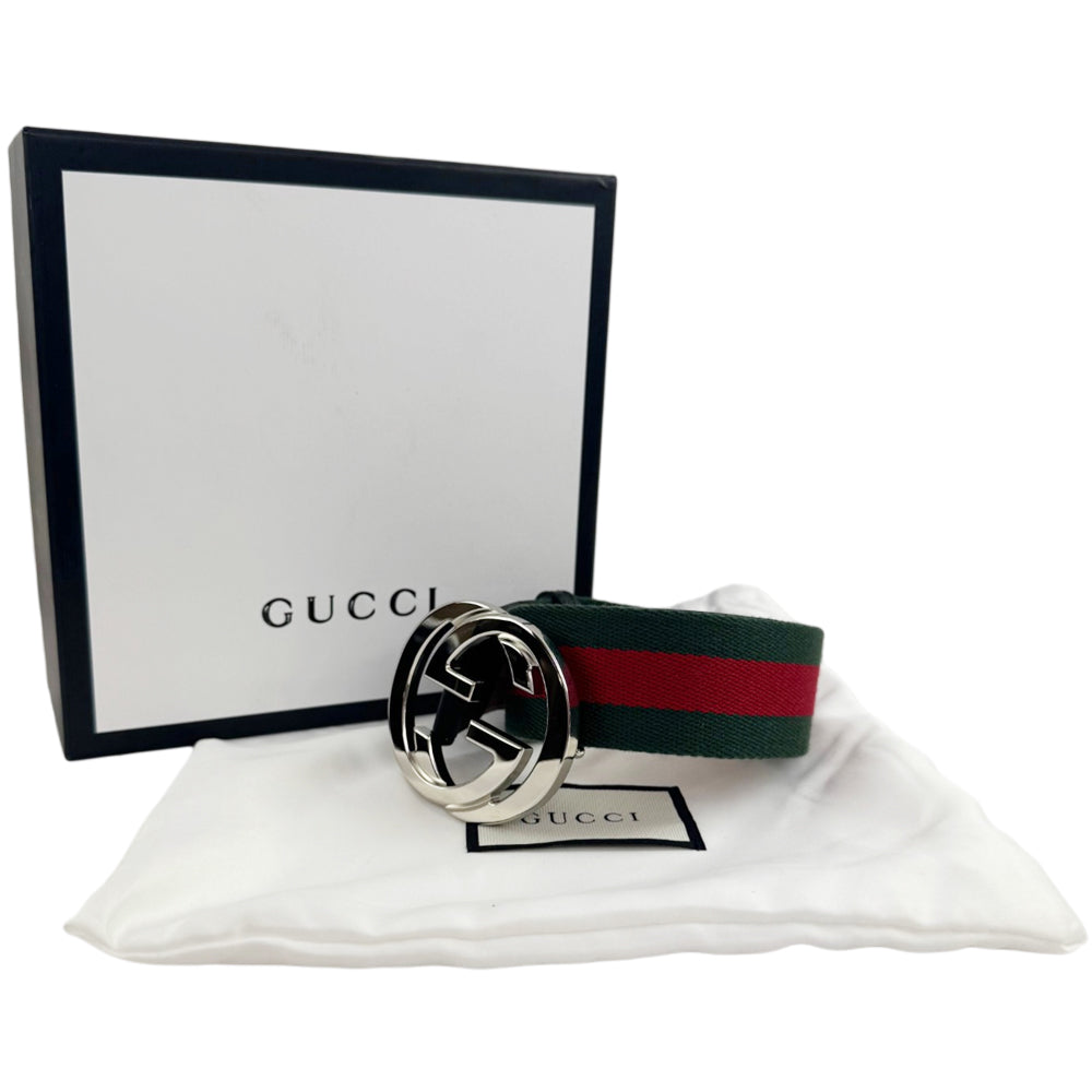 GUCCI GG Sherry Line Web Belt Size 36" LHQ2220