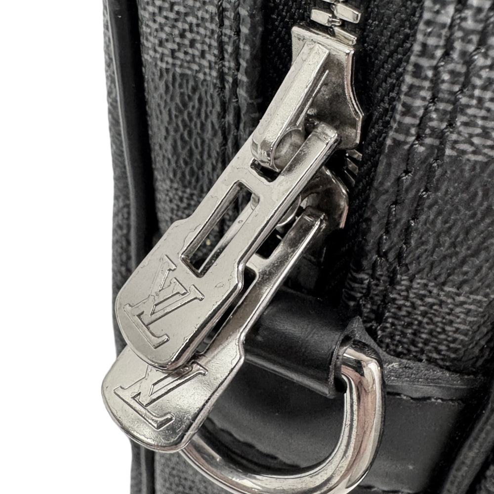 LOUIS VUITTON Damier Graphite Porte Documents Voyage Briefcase Shoulder Bag LHQ2222