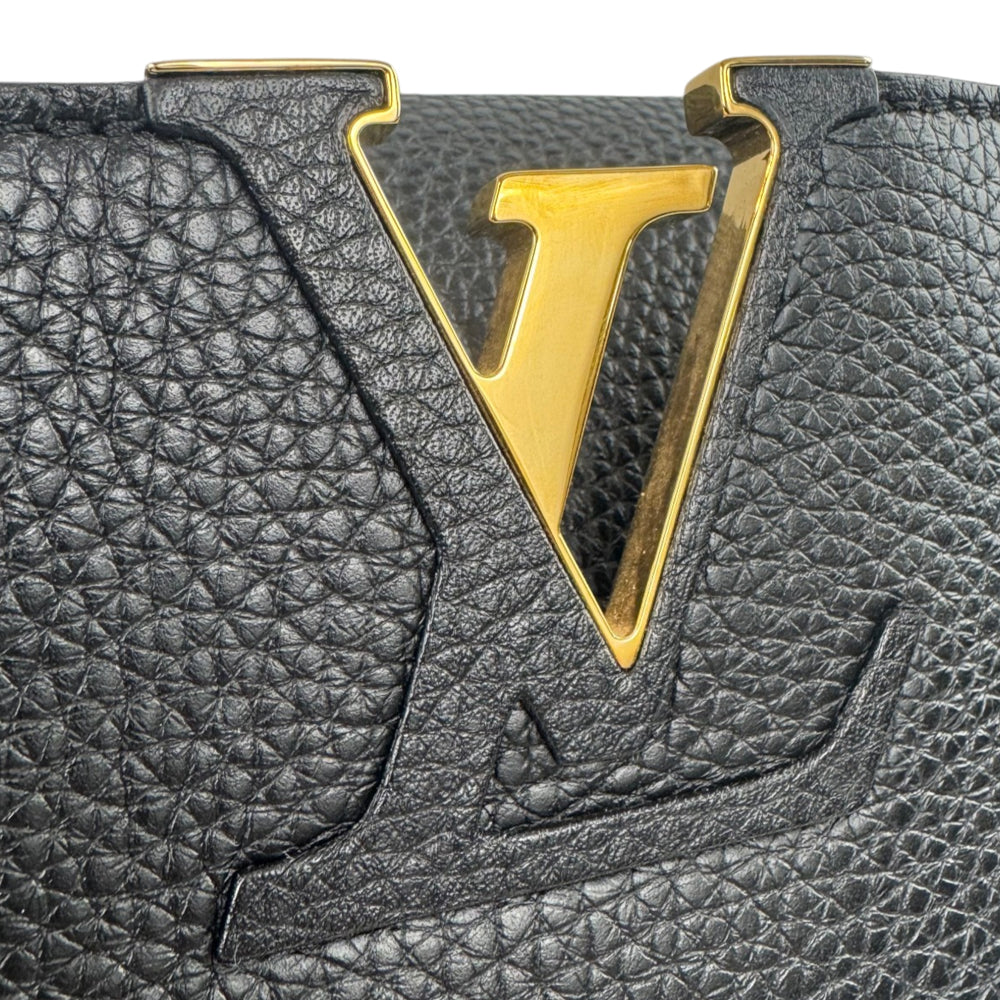 LOUIS VUITTON Capucines GM Black Leather Handbag LHQ2223
