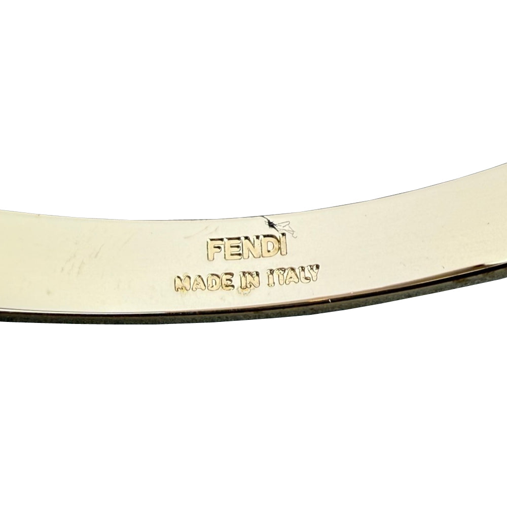 FENDI FF Logo Enamel Bangle Bracelet LHQ2227