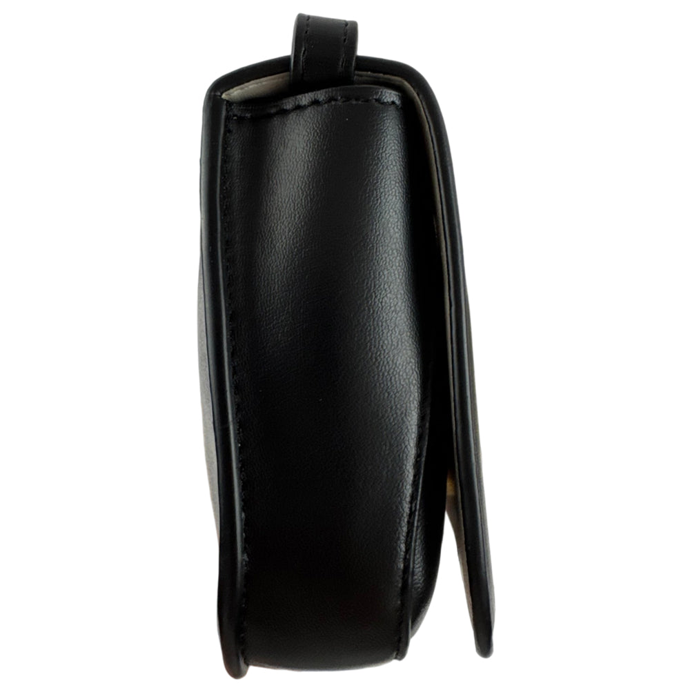 STELLA McCARTNEY Black Leather Mini Crossbody Bag LHQ2228