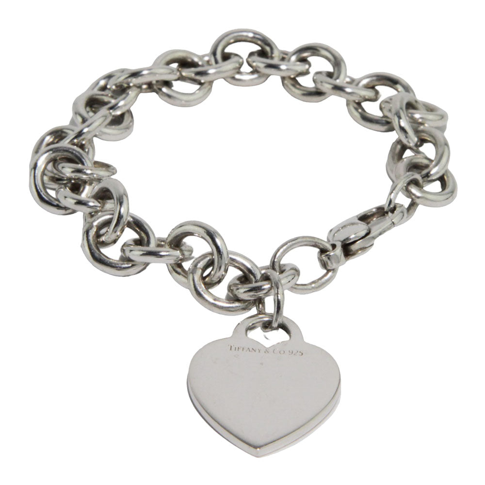 TIFFANY & Co. Bracciale in argento con etichetta a cuore LHQ223