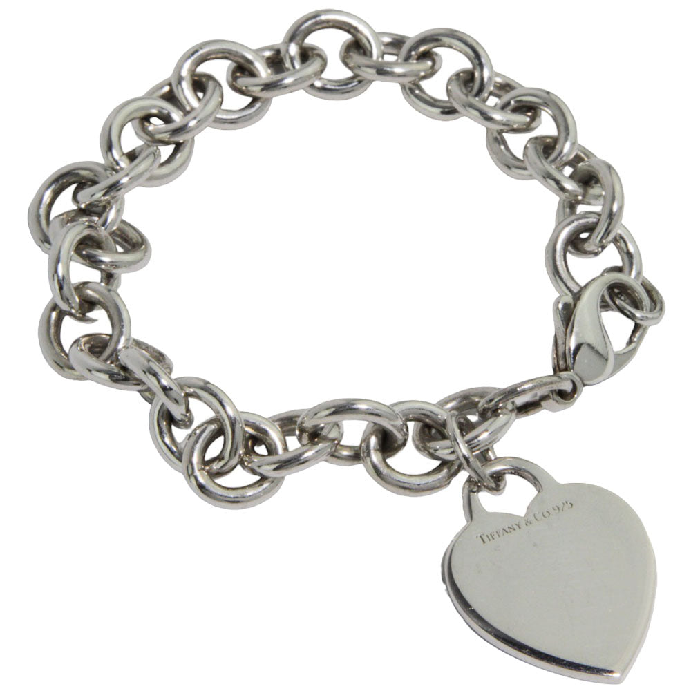 TIFFANY & Co. Bracciale in argento con etichetta a cuore LHQ223