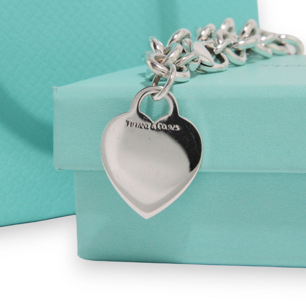 TIFFANY & Co. Bracciale in argento con etichetta a cuore LHQ223