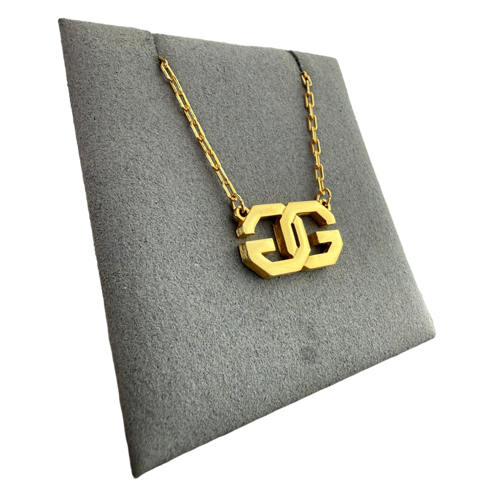 GIVENCHY Double G Pendant Gold Necklace LHQ2234