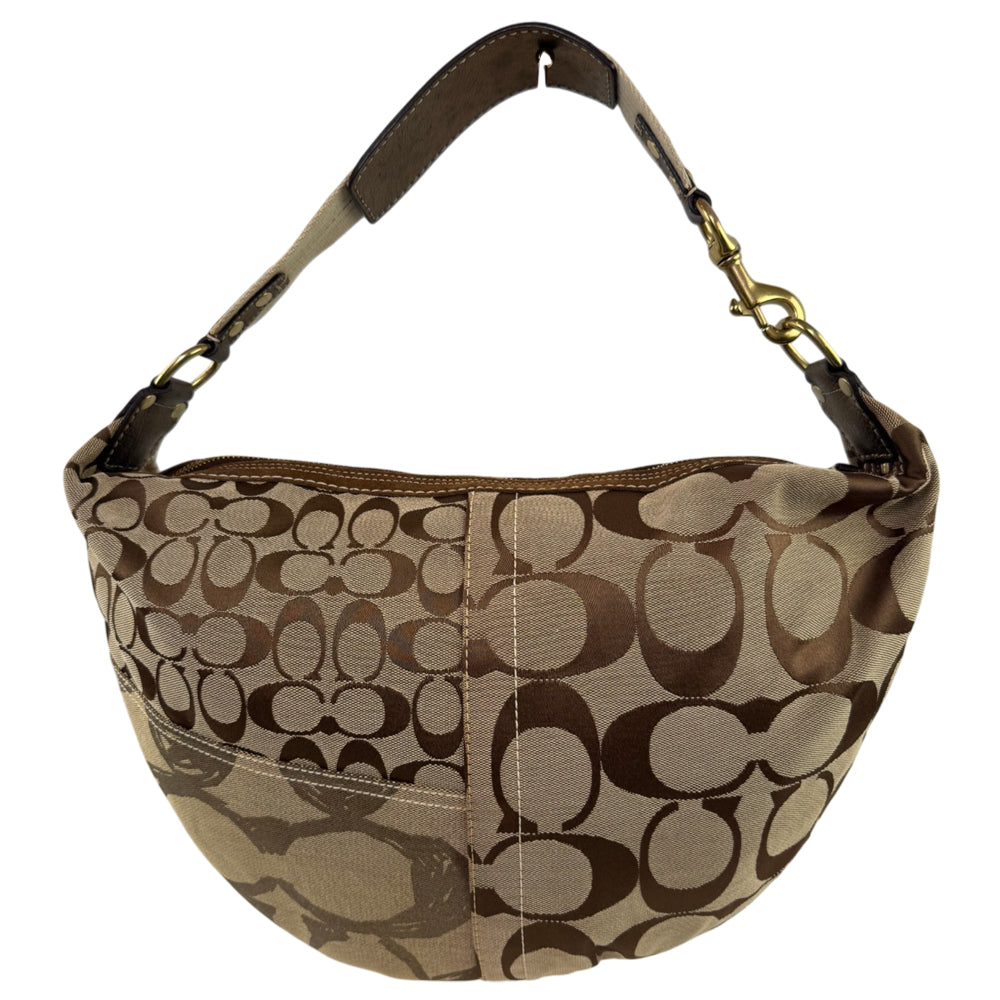 COACH Signature Brown Patchwork Hobo Bag LHQ2254