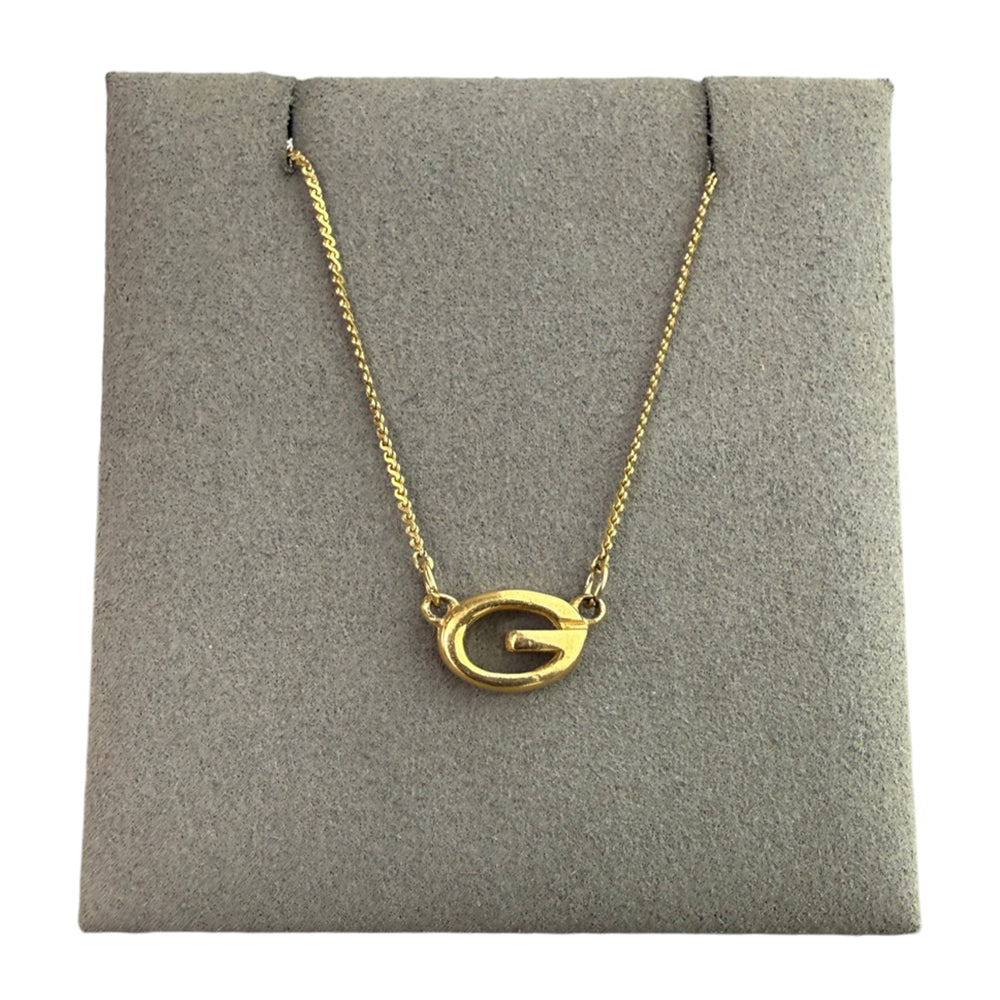 GIVENCHY "G" Logo Gold Pendant Necklace LHQ2263