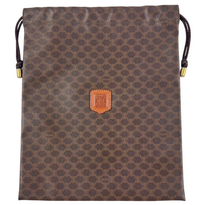 Celine Macadam Brown Drawstring Pouch LHQ2266