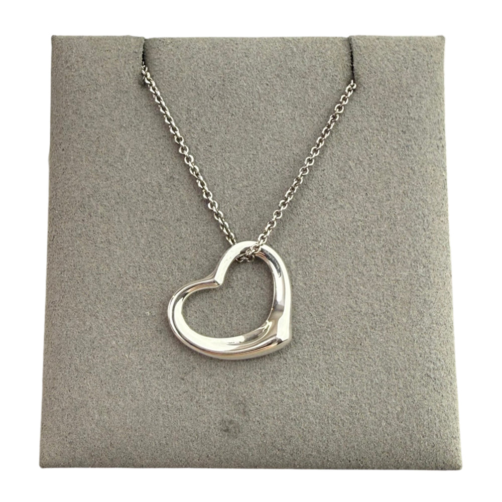TIFFANY & CO Open Heart Pendant Necklace LHQ2268