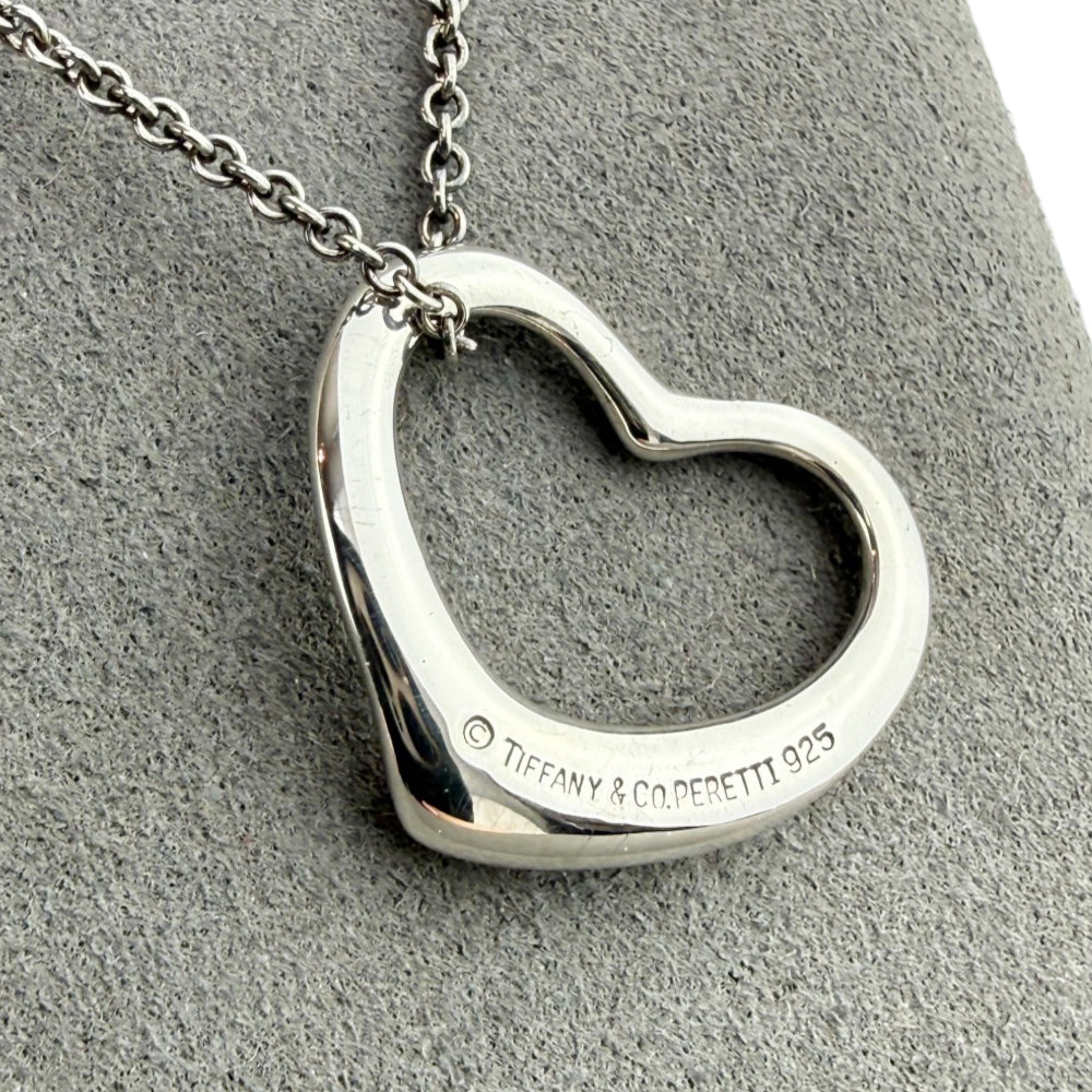 TIFFANY & CO Open Heart Pendant Necklace LHQ2268