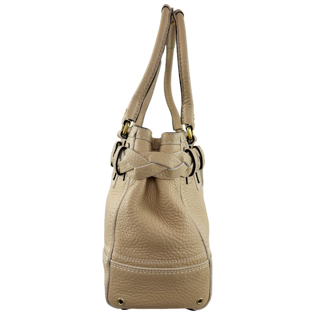 COACH Cream Leather Hampton Tote Shoulder Bag LHQ2274