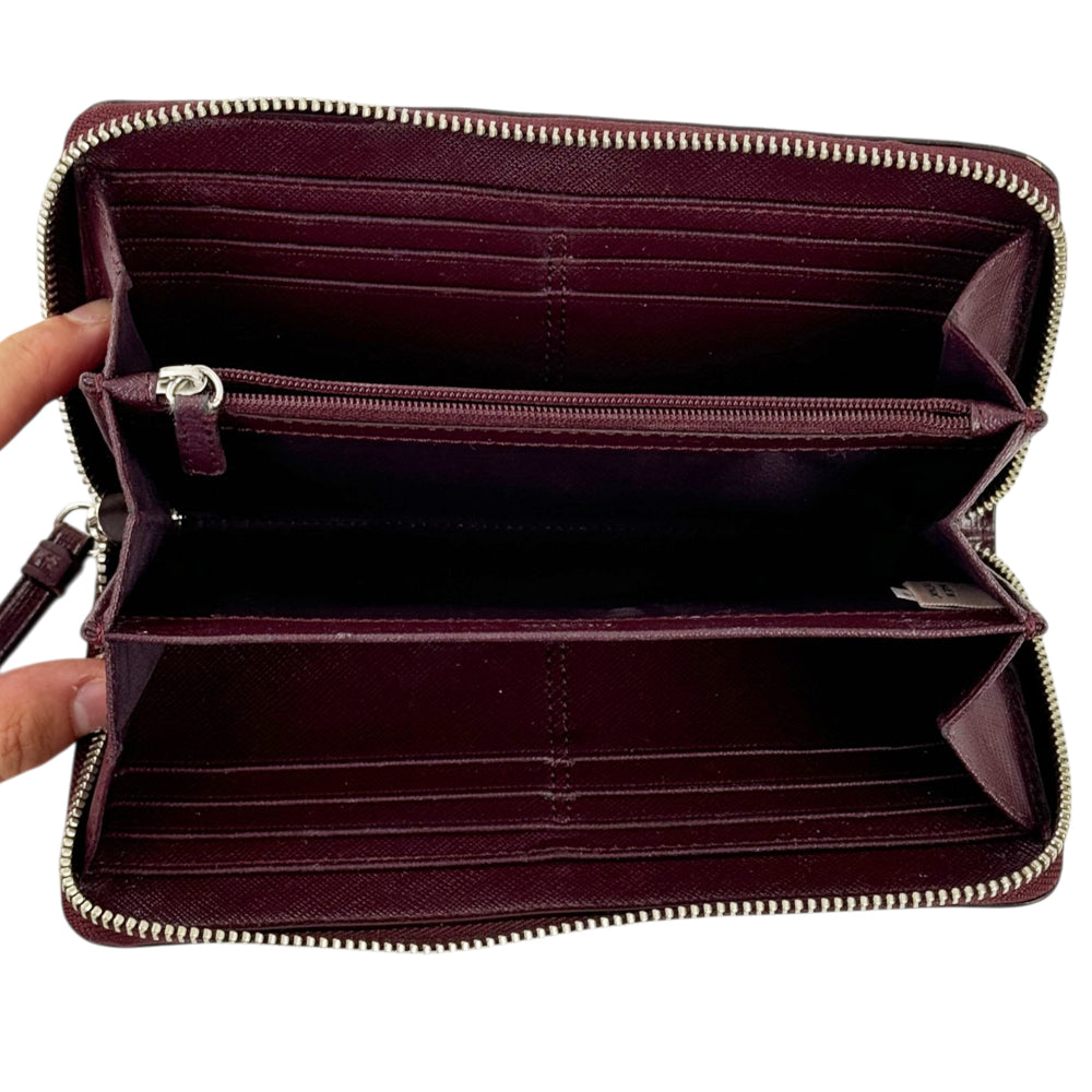 COACH Burgundy Patent Leather Bow Purse LHQ2282