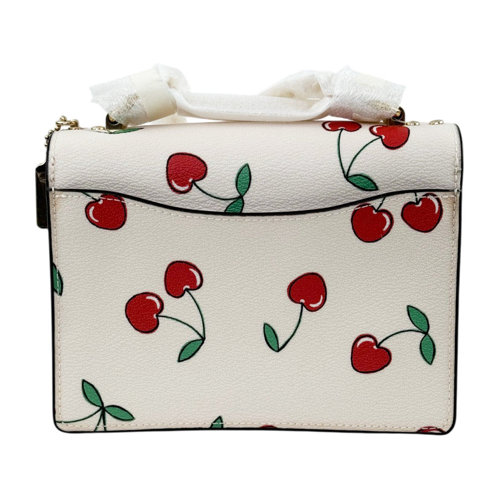 COACH Mini Klare Cherry White Leather Crossbody Bag LHQ2283