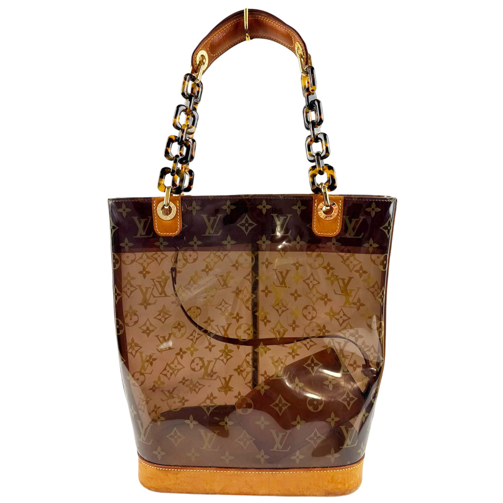 LOUIS VUITTON Amber Sac Cabas MM Monogram Vinyl Tote Bag LHQ2286