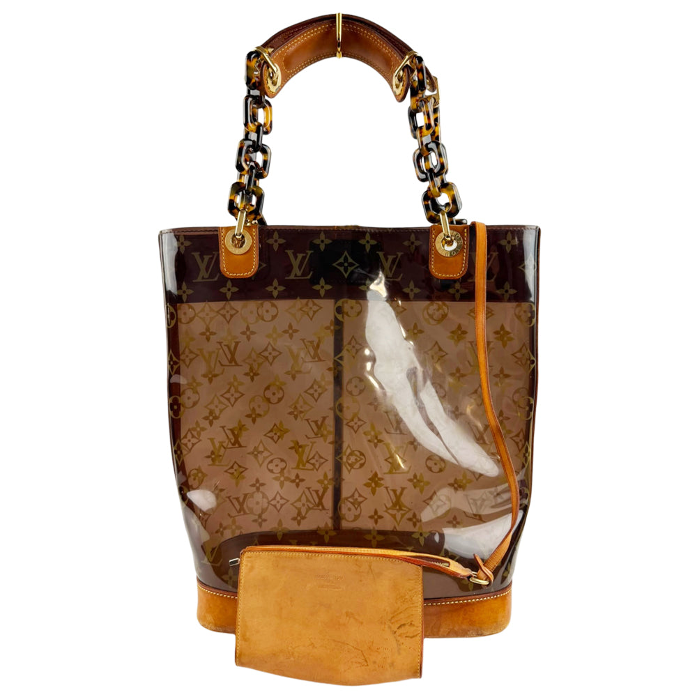 LOUIS VUITTON Amber Sac Cabas MM Monogram Vinyl Tote Bag LHQ2286