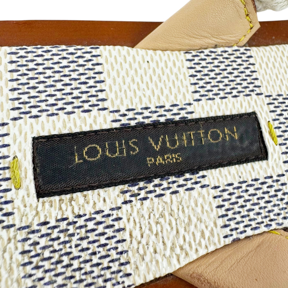 LOUIS VUITTON Damier Azur Rope Flip Flops Size 4.5 UK LHQ2289