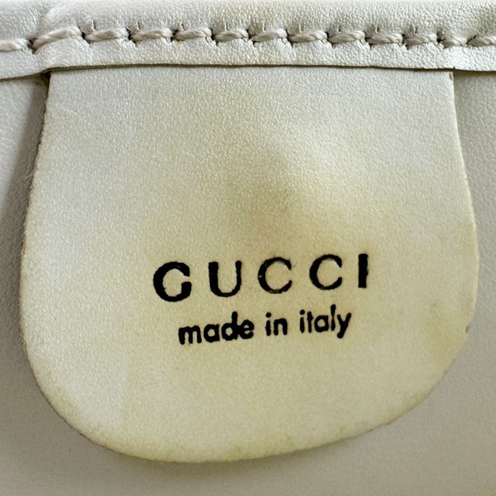 GUCCI White Leather Shoulder Bag LHQ2294