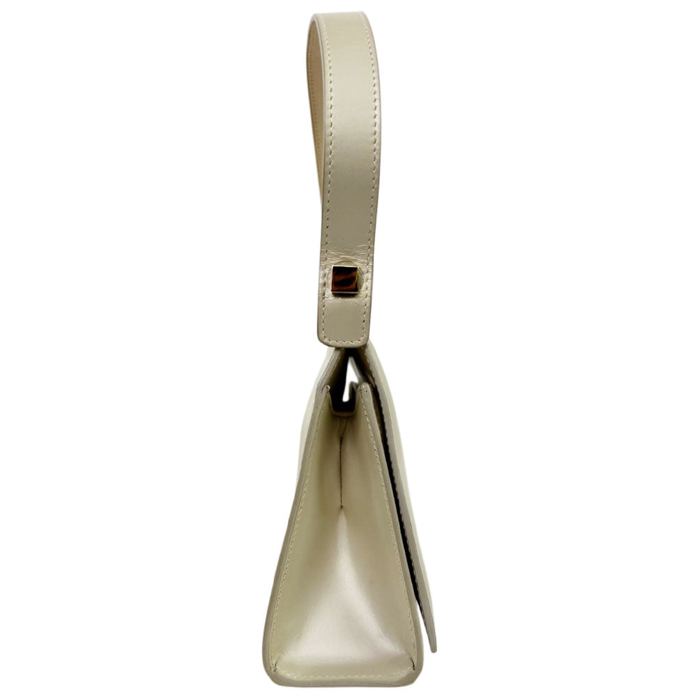 GUCCI White Leather Shoulder Bag LHQ2294