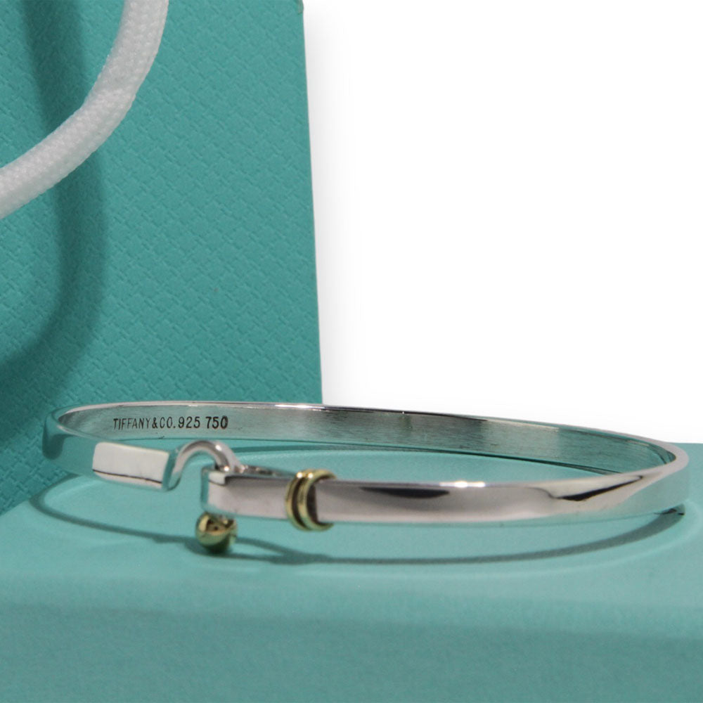 TIFFANY & Co. Hook & Eye Silver Bangle LHQ231