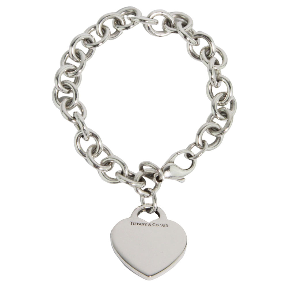 TIFFANY & Co. Bracciale in argento con etichetta a cuore LHQ232