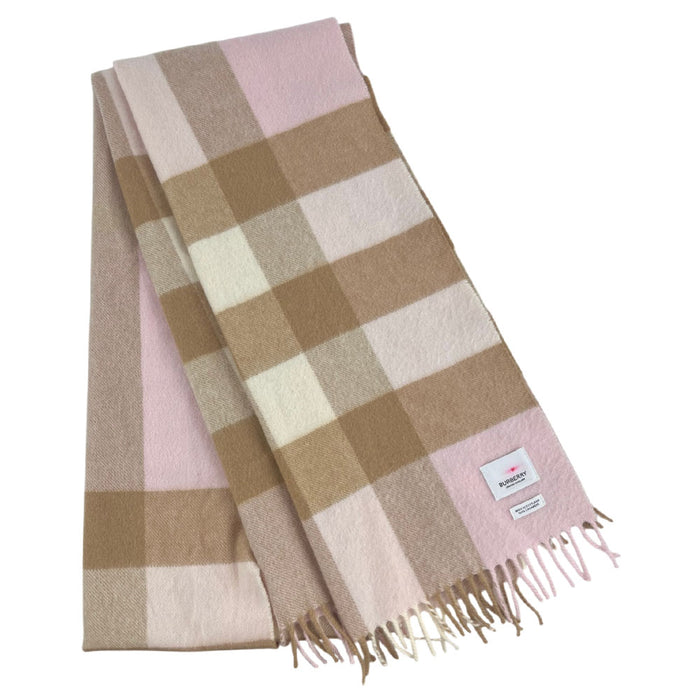 BURBERRY Pink/Beige Cashmere Scarf LHQ2344