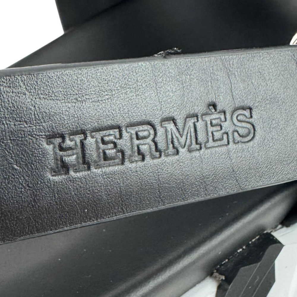 HERMES Electric Black Sandals Size 9 UK LHQ2405