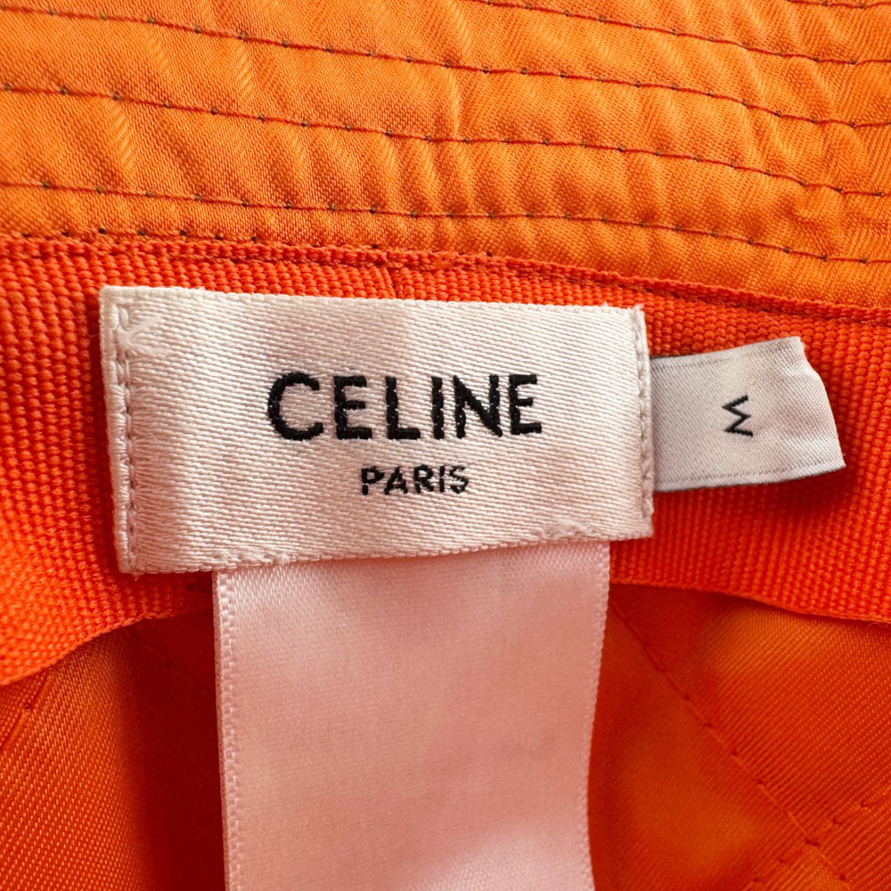 CELINE Green Canvas Bucket Hat Size M LHQ2408