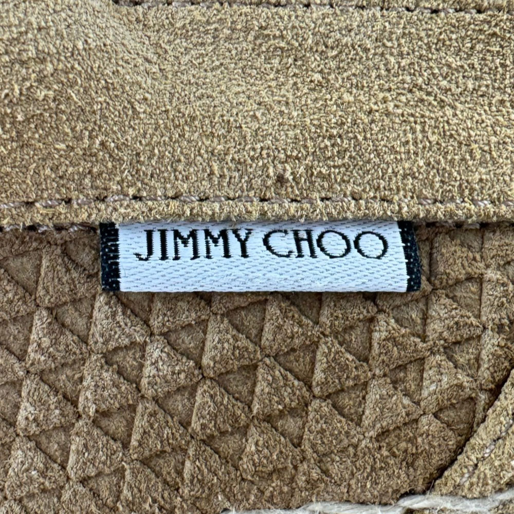 JIMMY CHOO Brown Suede Espadrilles Size 9 UK LHQ2410