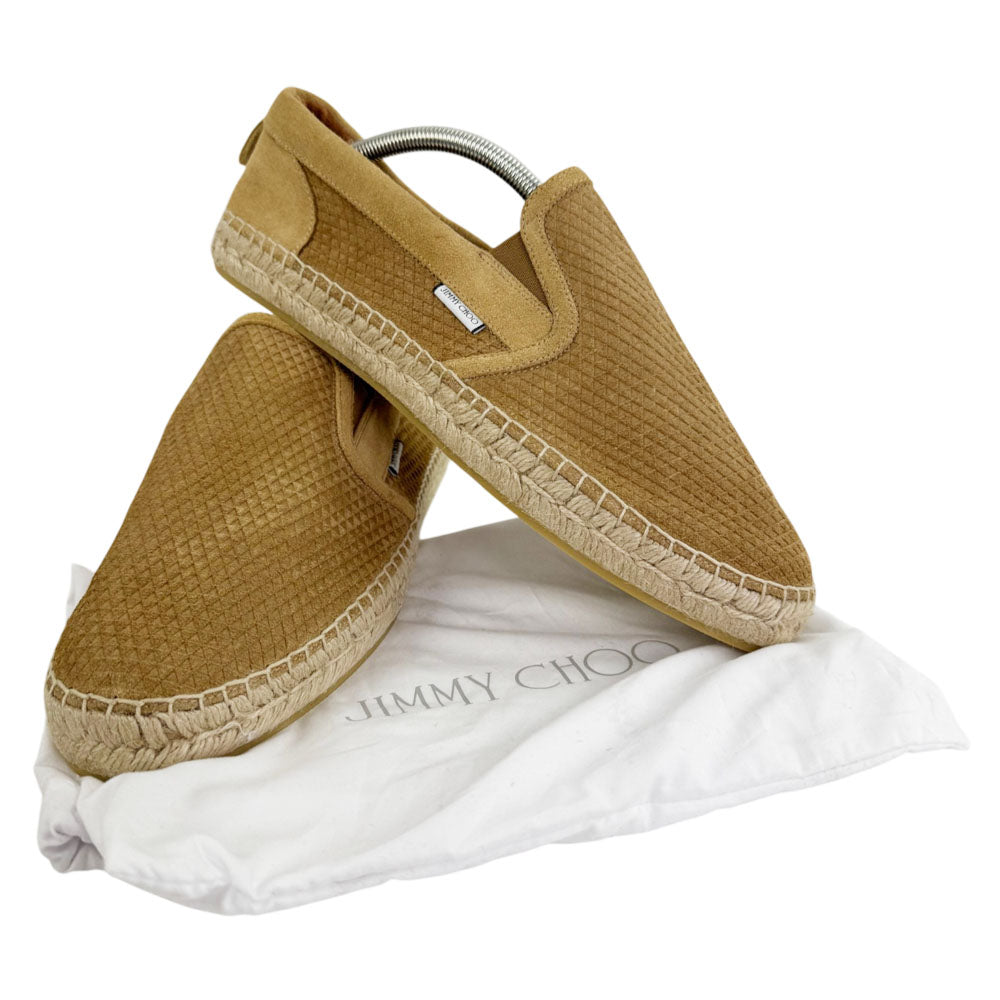 JIMMY CHOO Brown Suede Espadrilles Size 9 UK LHQ2410