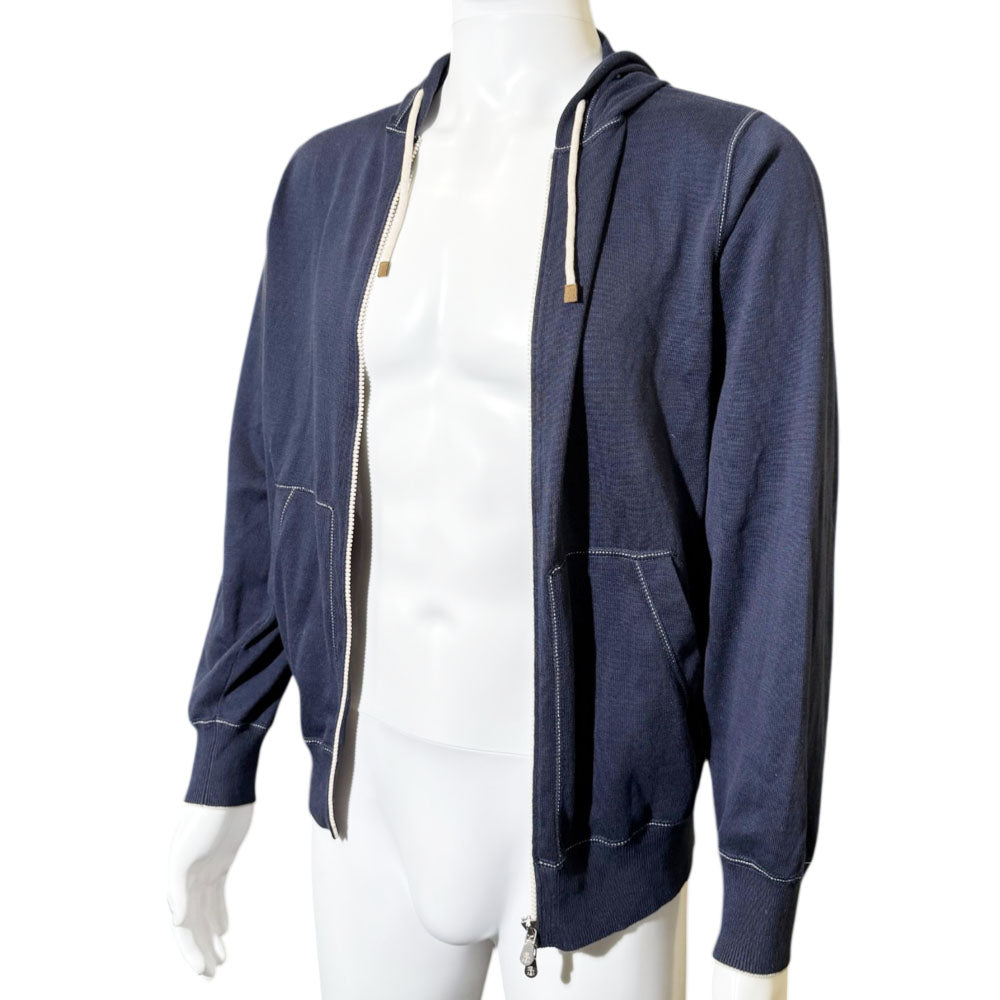 BRUNELLO CUCCINELLI Navy Hoodie Size M LHQ2411