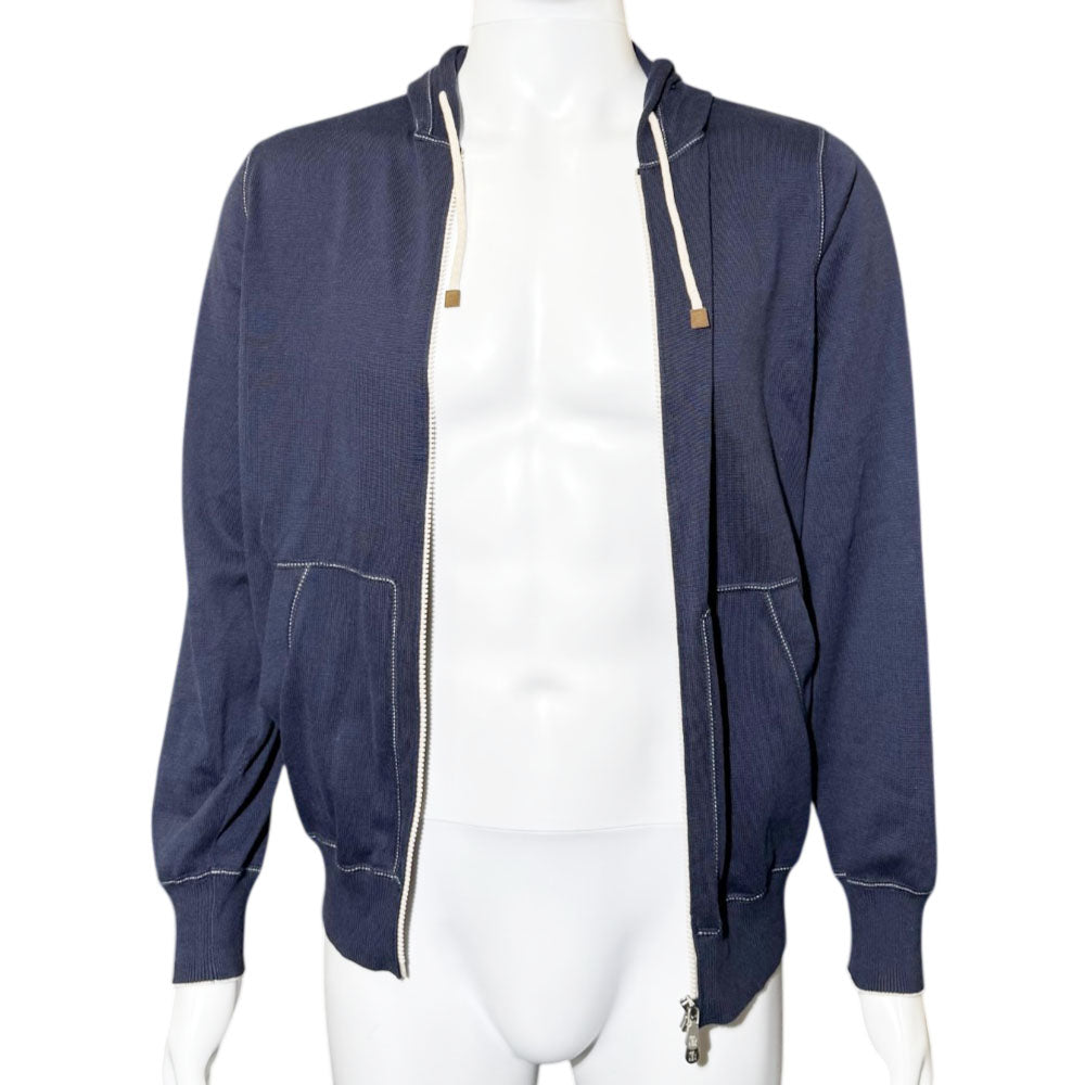 BRUNELLO CUCCINELLI Navy Hoodie Size M LHQ2411