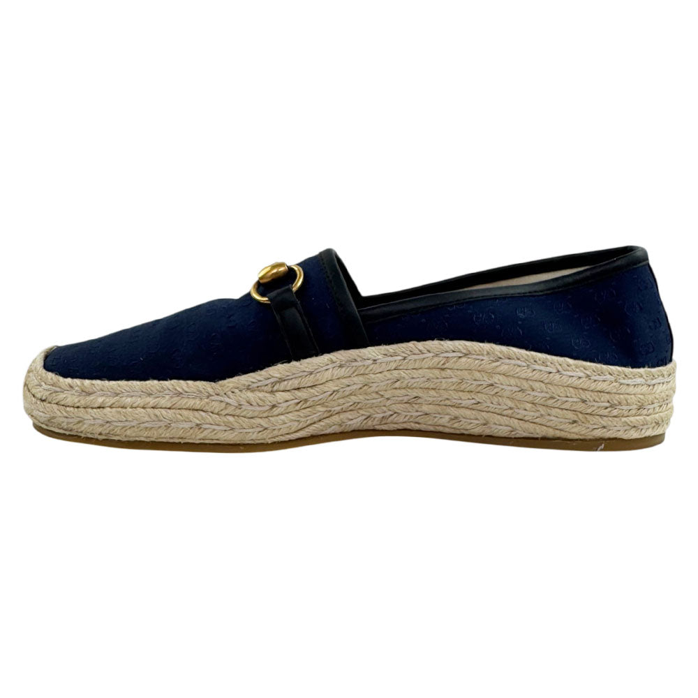 GUCCI GG Navy HorseBit Espadrilles Size 9 UK LHQ2412
