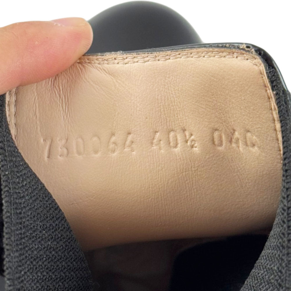GUCCI Trip Black Leather Leather Logo-Strap Boots Size 7 UK LHQ2417