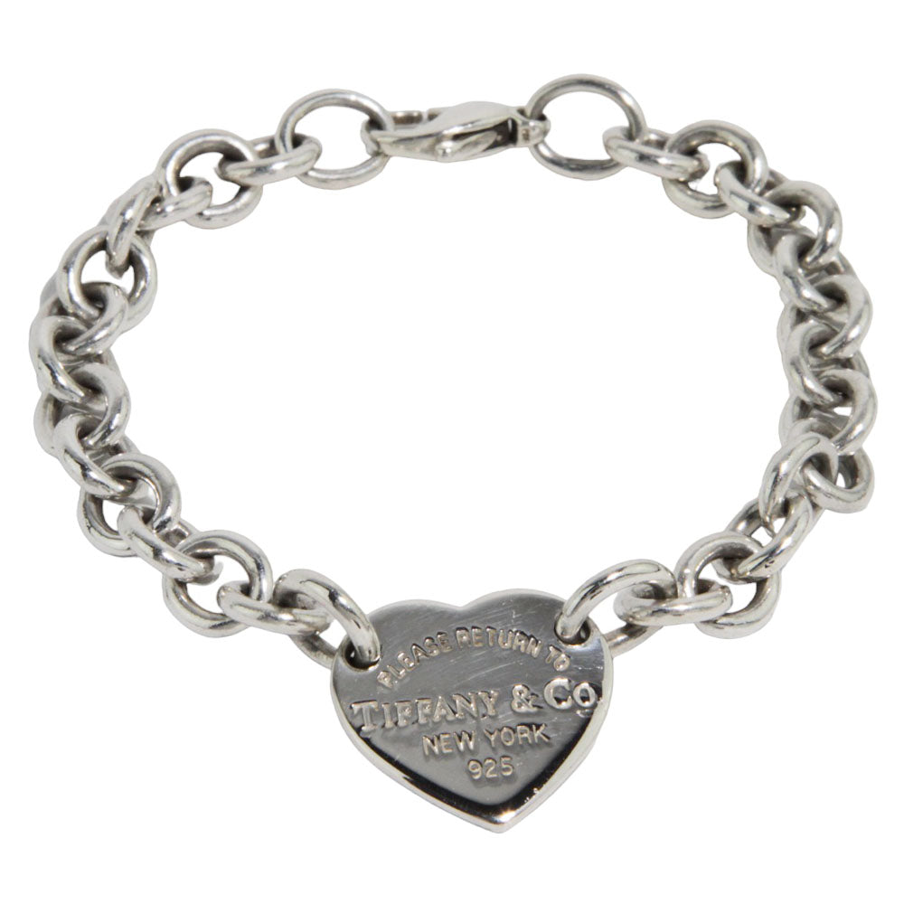 TIFFANY & Co. Heart Return To Silver Bracelet LHQ242