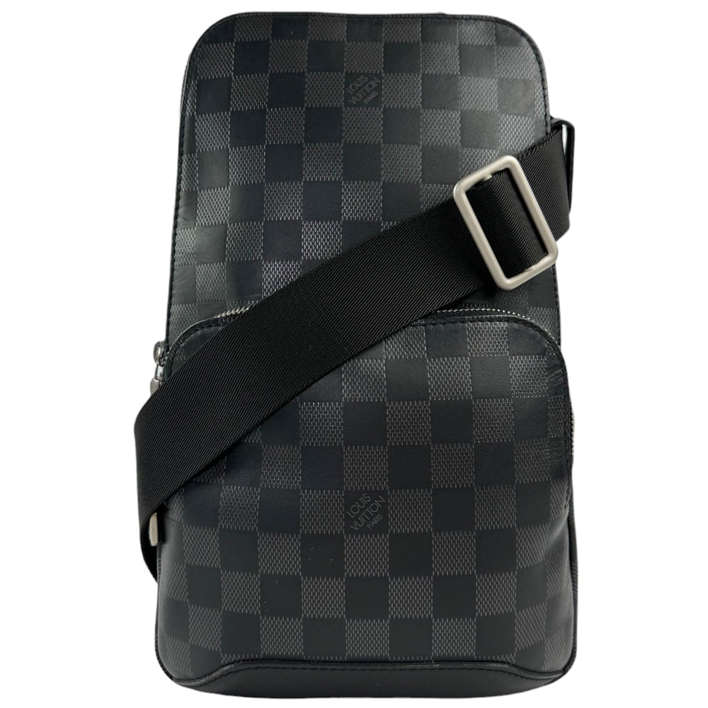 LOUIS VUITTON Avenue Sling Damier Grafito Crossbody Messenger Bag LHQ246