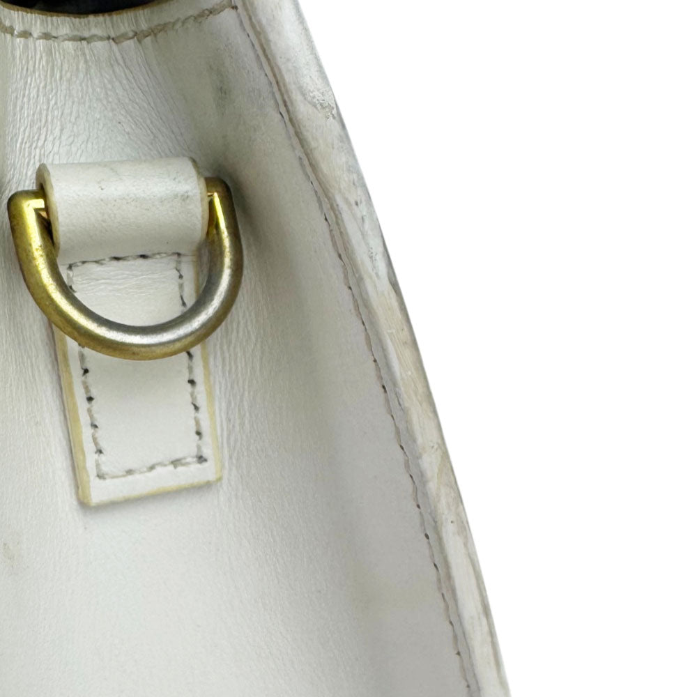 JACQUEMUS Le Chiquito White Leather Shoulder Bag LHQ2461