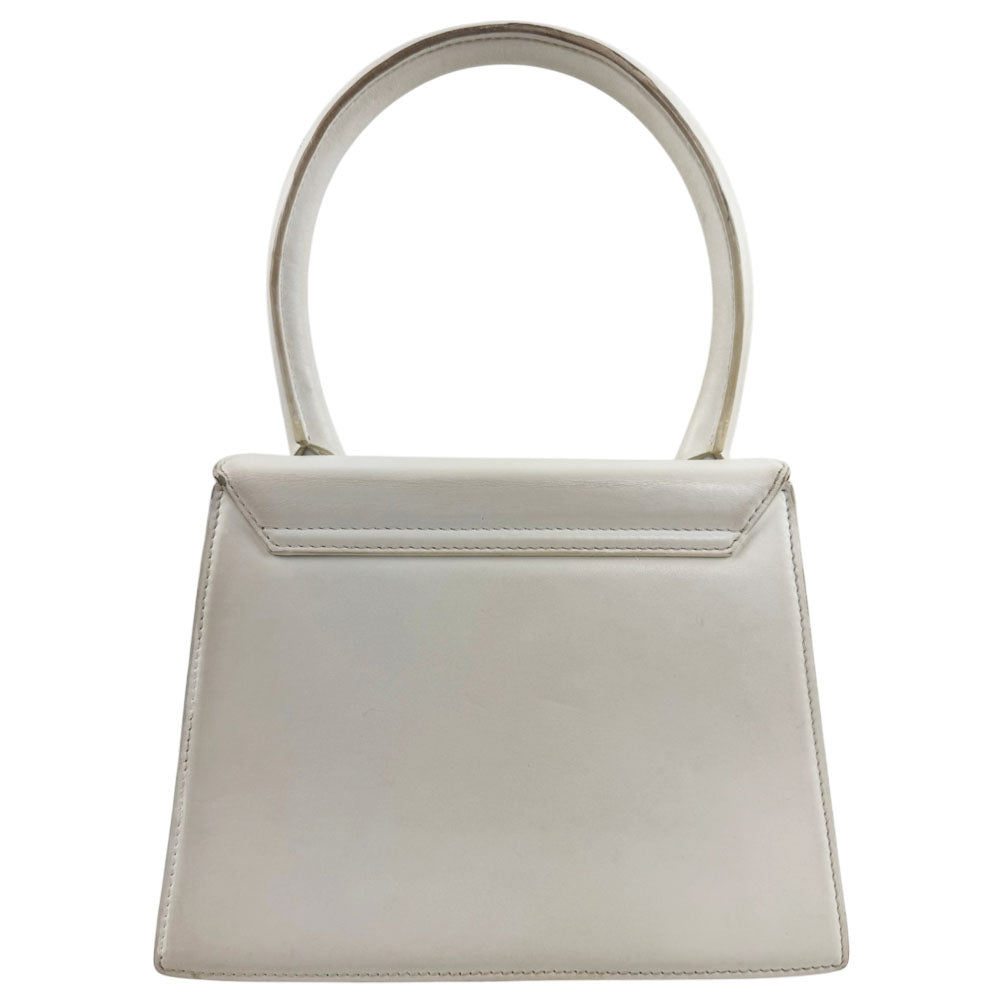 JACQUEMUS Le Chiquito White Leather Shoulder Bag LHQ2461