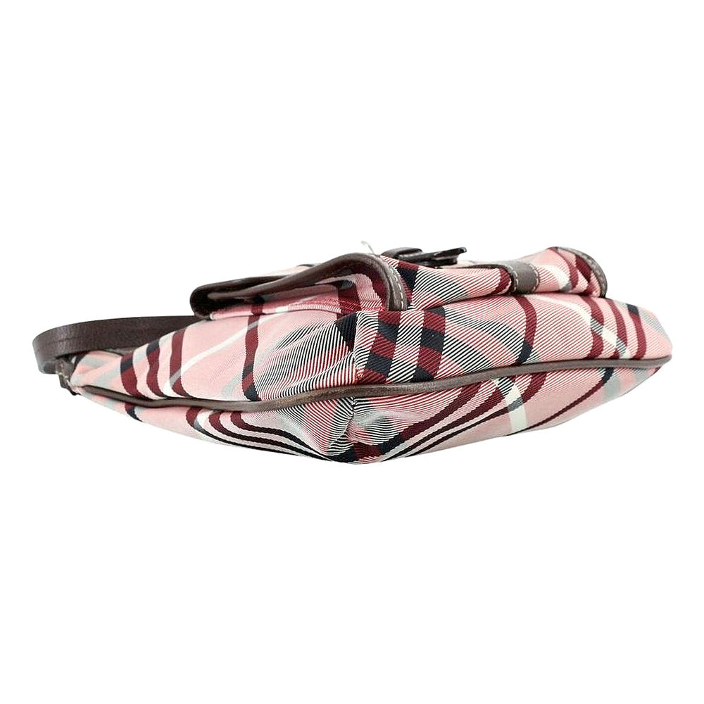 BURBERRY Pink Check Shoulder Bag LHQ2467