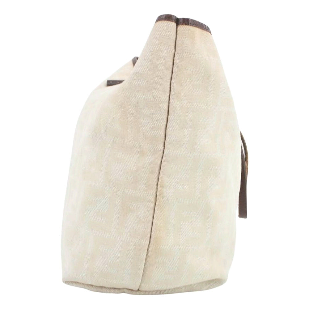 FENDI Cream Zucca Tote Shoulder Bag LHQ2468