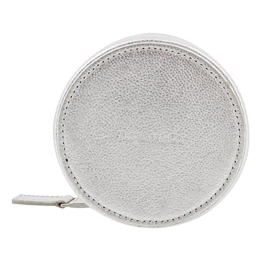 TIFFANY Silver Leather Jewellery Case LHQ2478