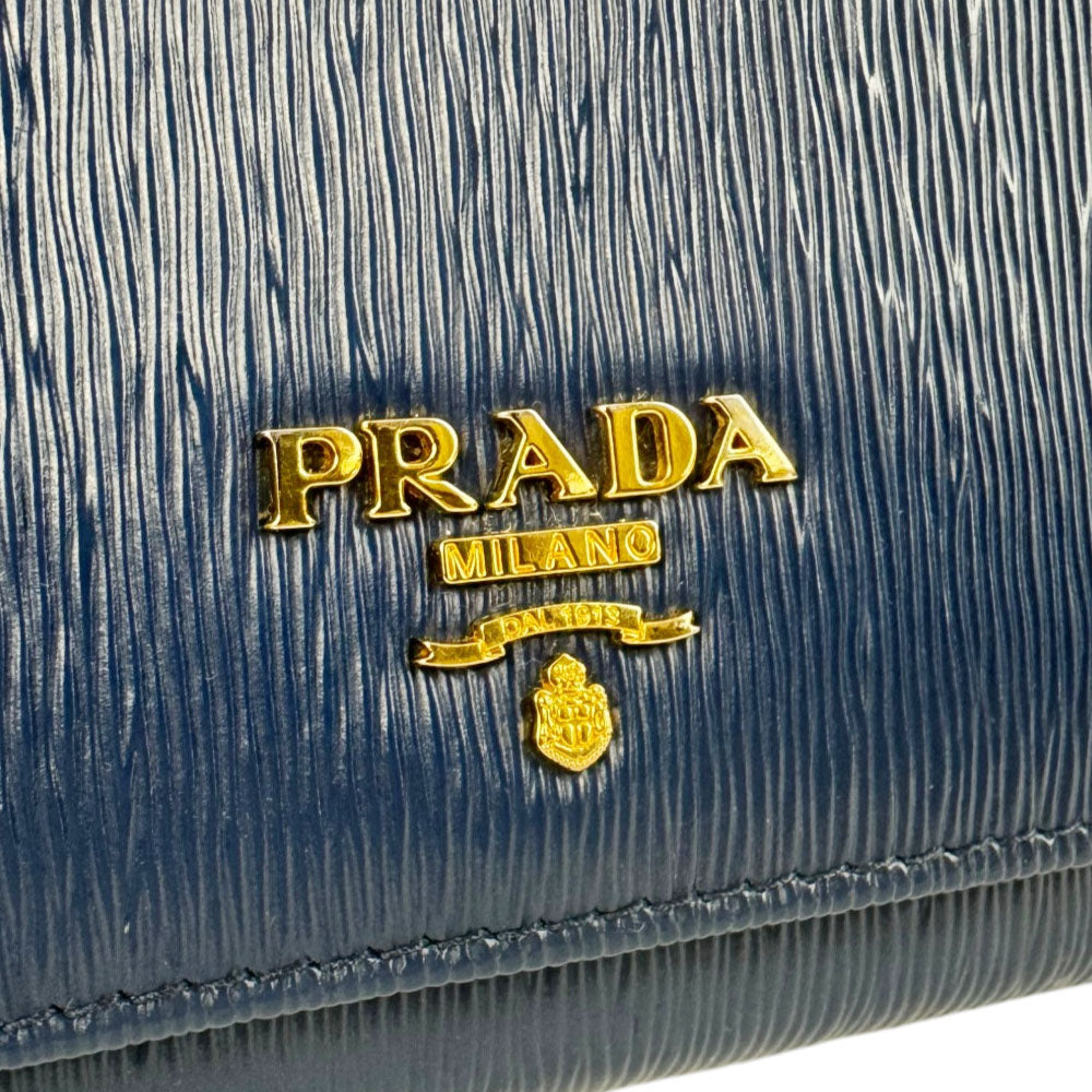 PRADA Blue Saffiano Leather Purse LHQ2472