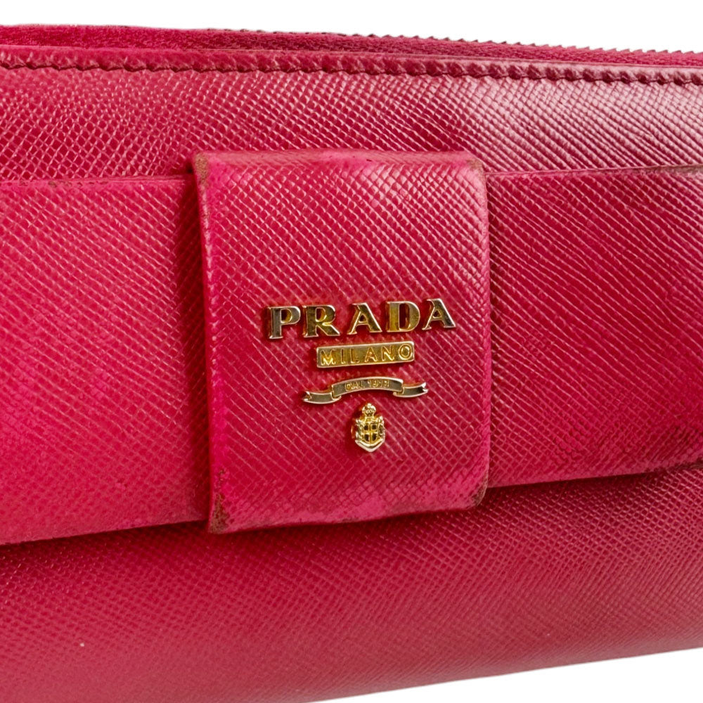PRADA Pink Saffiano Leather Purse LHQ2473