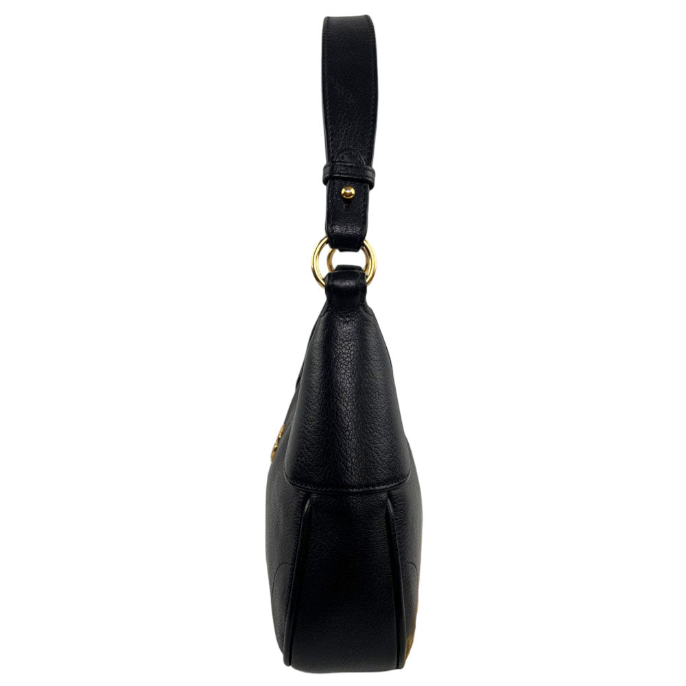 GUCCI Black Leather Aphrodite Shoulder Crossbody Bag LHQ2486