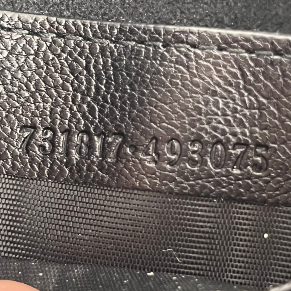 GUCCI Black Leather Aphrodite Shoulder Crossbody Bag LHQ2486