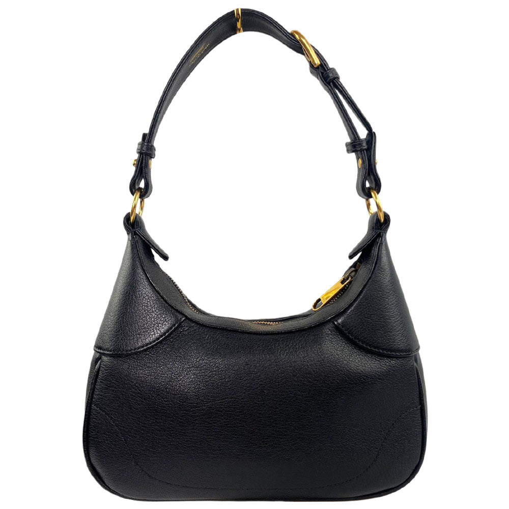 GUCCI Black Leather Aphrodite Shoulder Crossbody Bag LHQ2486