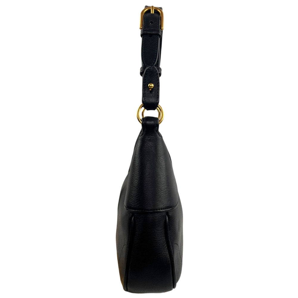 GUCCI Black Leather Aphrodite Shoulder Crossbody Bag LHQ2486