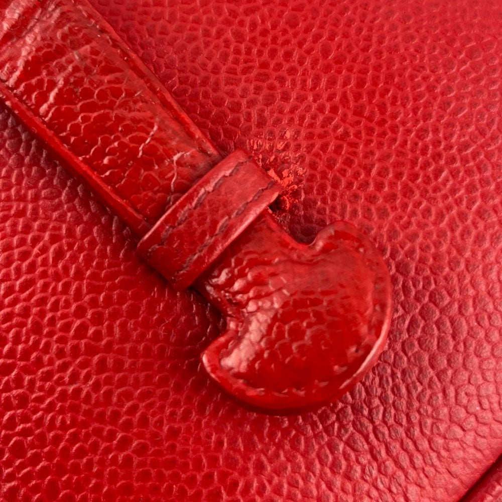 CHANEL Red Caviar Leather Vanity Case LHQ2489