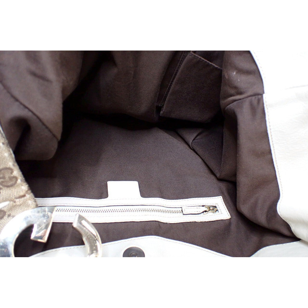GUCCI GG Canvas Charlotte Shoulder Bag White LHQ2494 - interior